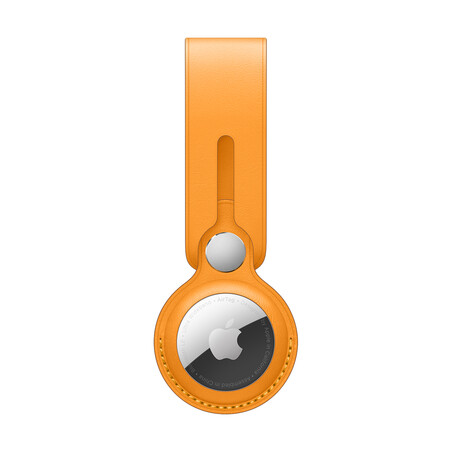 Apple AirTag Anhänger aus Leder, california poppy>