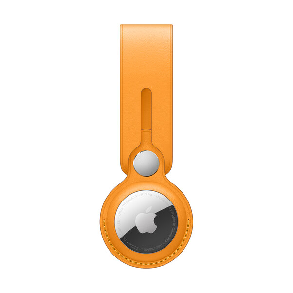 Apple AirTag Anhänger aus Leder, california poppy>