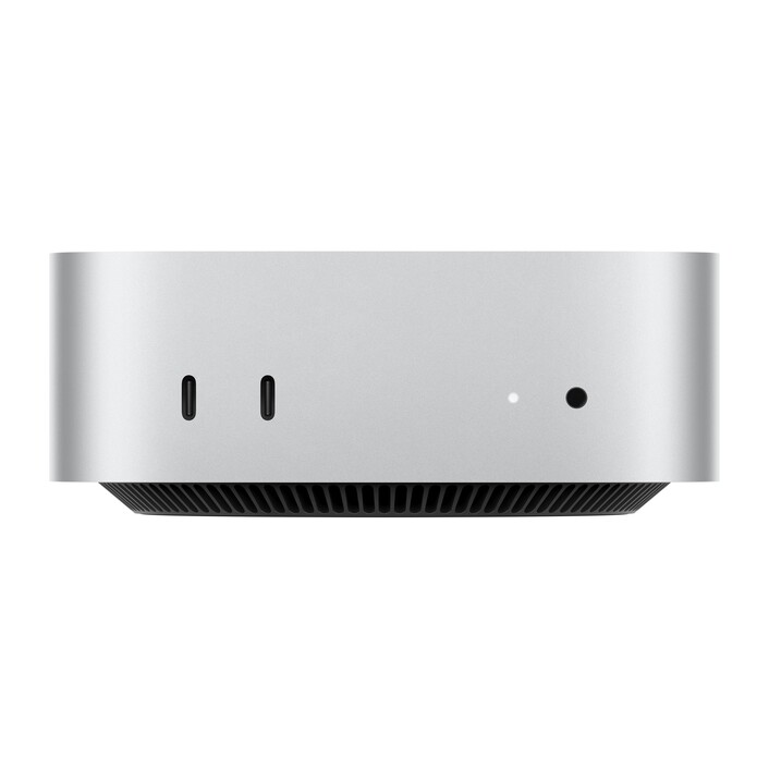 Mac mini: Apple M4 Chip mit 10‑Core CPU und 10‑Core GPU, 256 GB SSD - Silber