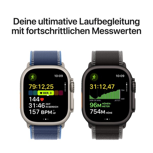 Apple Watch Ultra 3 GPS + Cellular, 49 mm Titangehäuse Natur, Milanaise Armband Titan Natur - Small