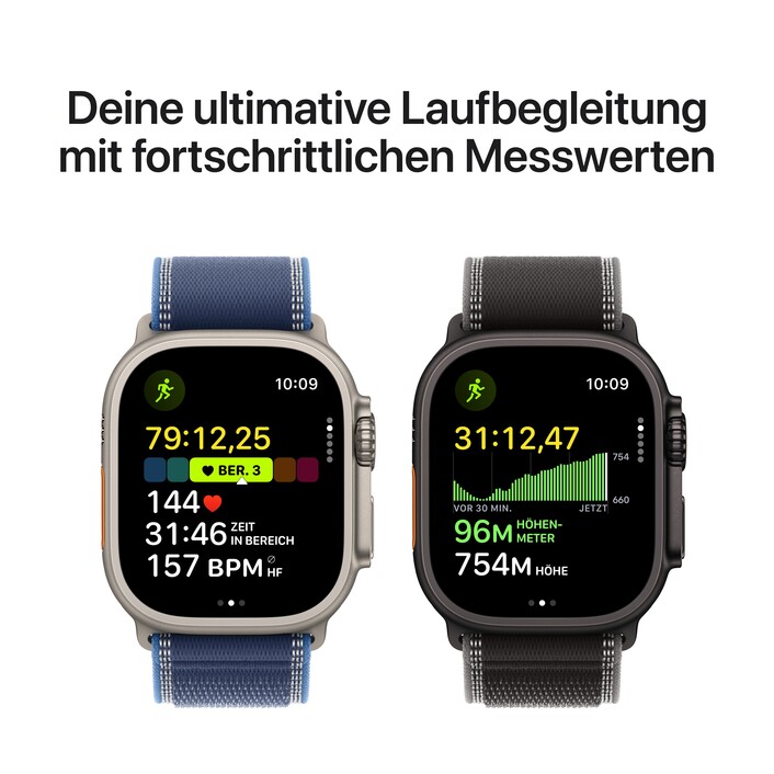 Apple Watch Ultra 3 GPS + Cellular, 49 mm Titangehäuse Natur, Milanaise Armband Titan Natur - Small