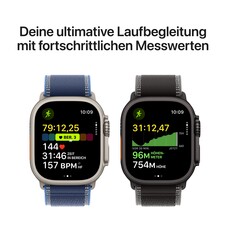 Apple Watch Ultra 3 GPS + Cellular, 49 mm Titangehäuse Natur, Milanaise Armband Titan Natur - Small