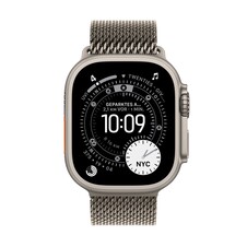 Apple Watch Ultra 3 GPS + Cellular, 49 mm Titangehäuse Natur, Milanaise Armband Titan Natur - Small
