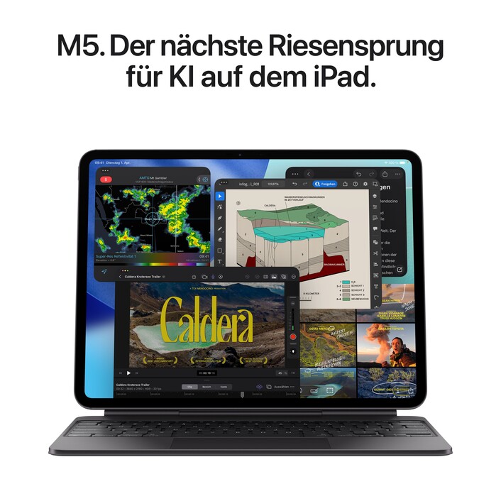 13" iPad Pro Wi-Fi 256 GB Standardglas - Space Schwarz (M5)