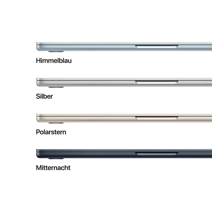 13" MacBook Air: Apple M5 Chip mit 10‑Core CPU und 8‑Core GPU, 512 GB SSD - Himmelblau