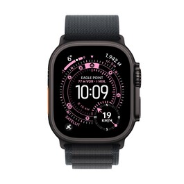 Apple Watch Ultra 3 GPS + Cellular, 49 mm Titangehäuse Schwarz, Alpine Loop Schwarz - Small