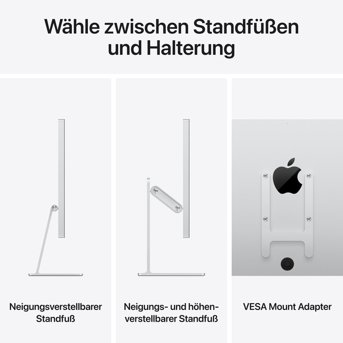 Studio Display – Nanotexturglas – neigungs­- und höhen­verstellbarer Standfuß
