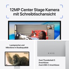 Studio Display – Nanotexturglas – neigungs­- und höhen­verstellbarer Standfuß