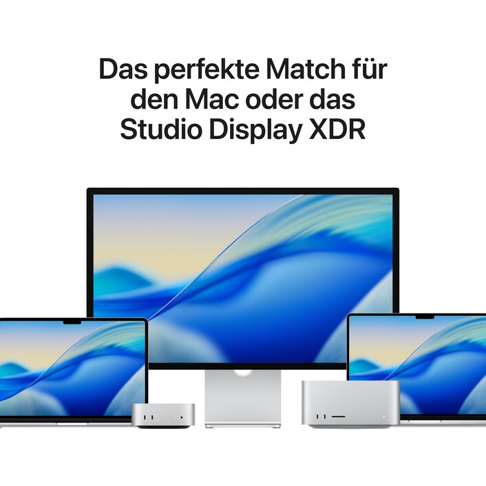 Studio Display – Nanotexturglas – neigungs­- und höhen­verstellbarer Standfuß