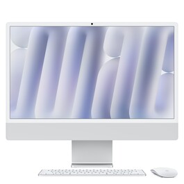 24" iMac mit Retina 4,5K Display: Apple M4 Chip mit 8‑Core CPU und 8‑Core GPU, 256 GB SSD - Silber