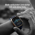 Apple Watch Ultra 3 GPS + Cellular, 49 mm Titangehäuse Natur, Trail Loop Blau/Hellblau - S/M